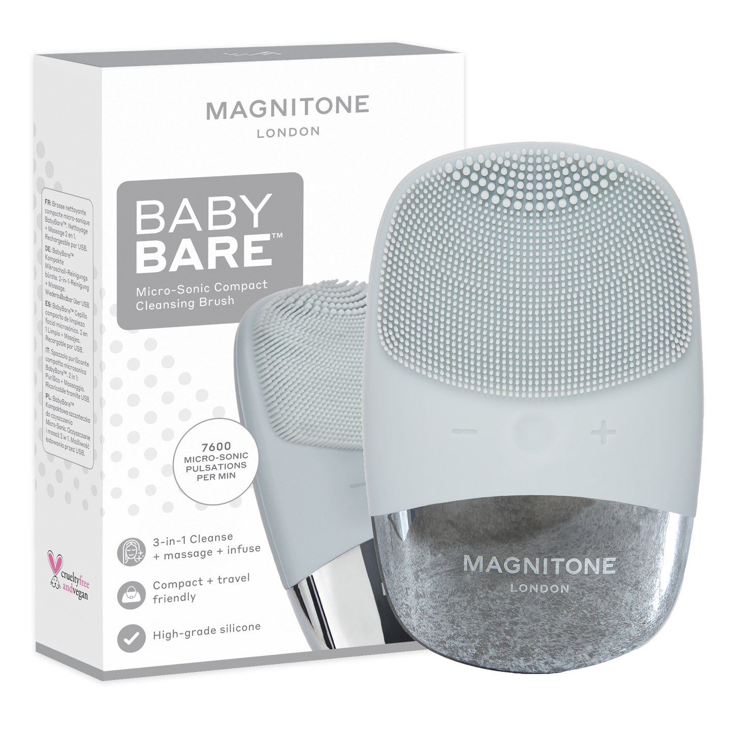 MAGNITONE BabyBare Micro-Sónico Cepillo Limpiador Compacto