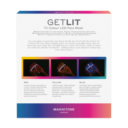 Get Lit® Mascarilla facial LED de tres colores