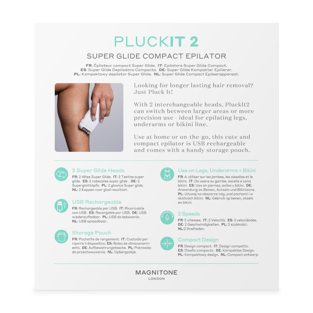 Pluck It 2 Epilador Compacto Super Glide