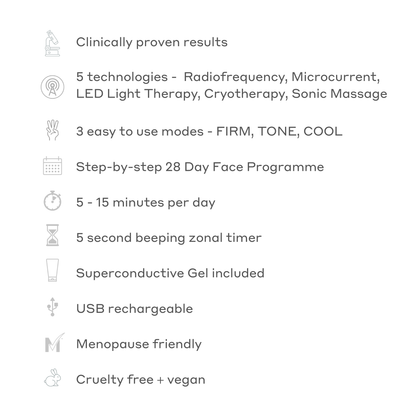 Face Rocket® 5-en-1 Dispositivo de Firmeza y Tonificación Facial