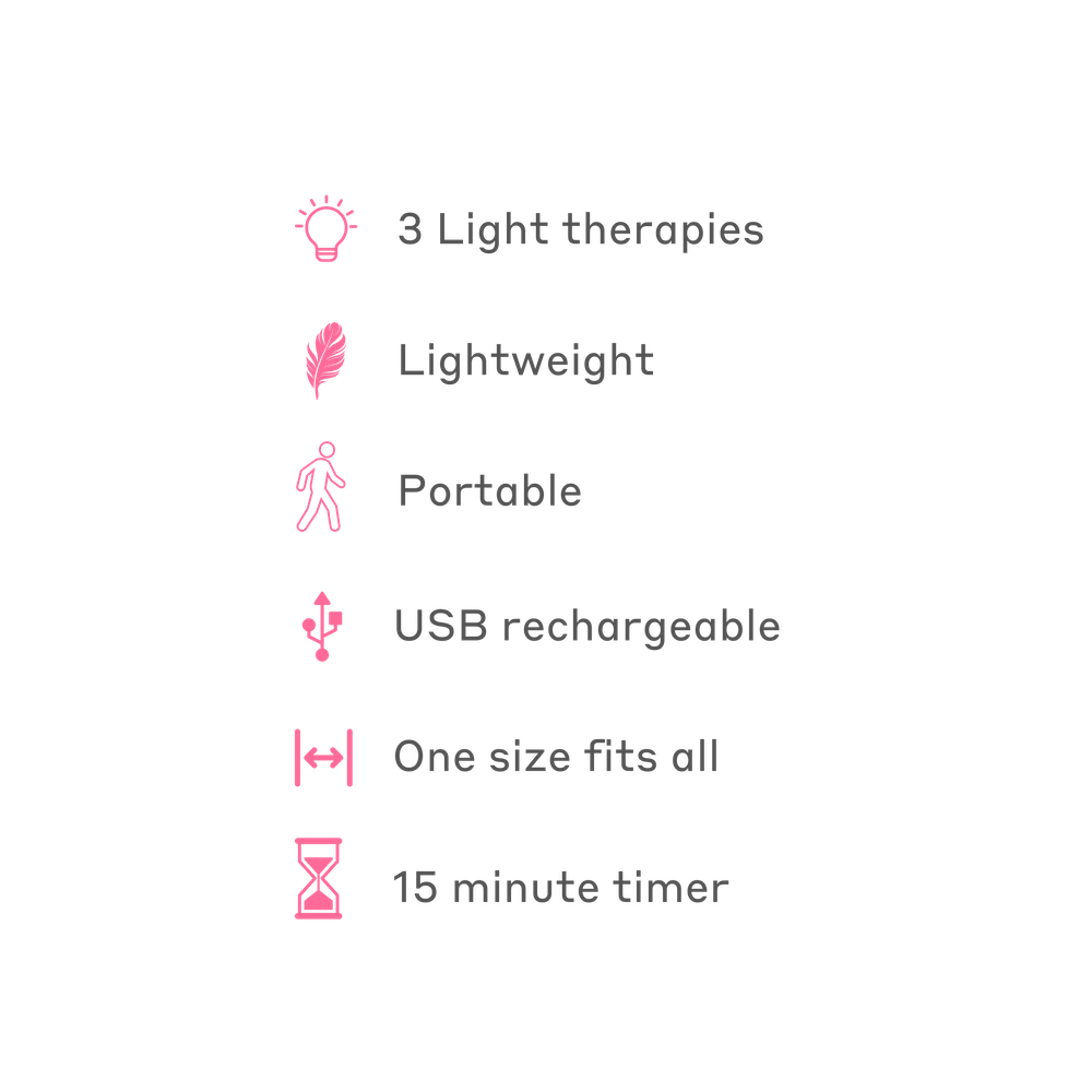 Get Lit® Mascarilla facial LED de tres colores