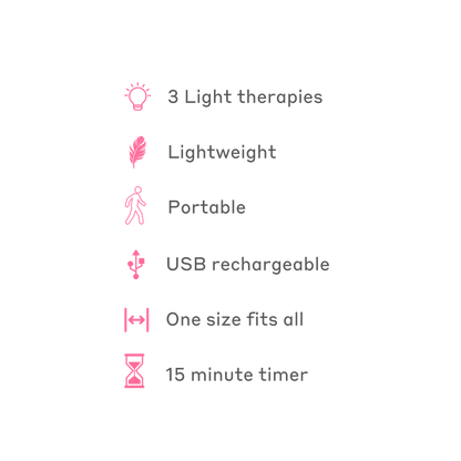 Get Lit® Mascarilla facial LED de tres colores