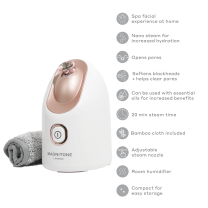 MAGNITONE Steam Ahead2 Vaporizador facial nano hidratante