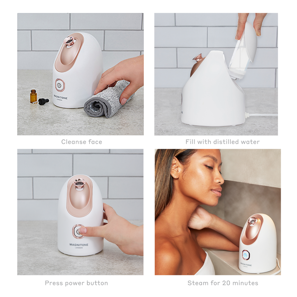 MAGNITONE Steam Ahead2 Vaporizador facial nano hidratante