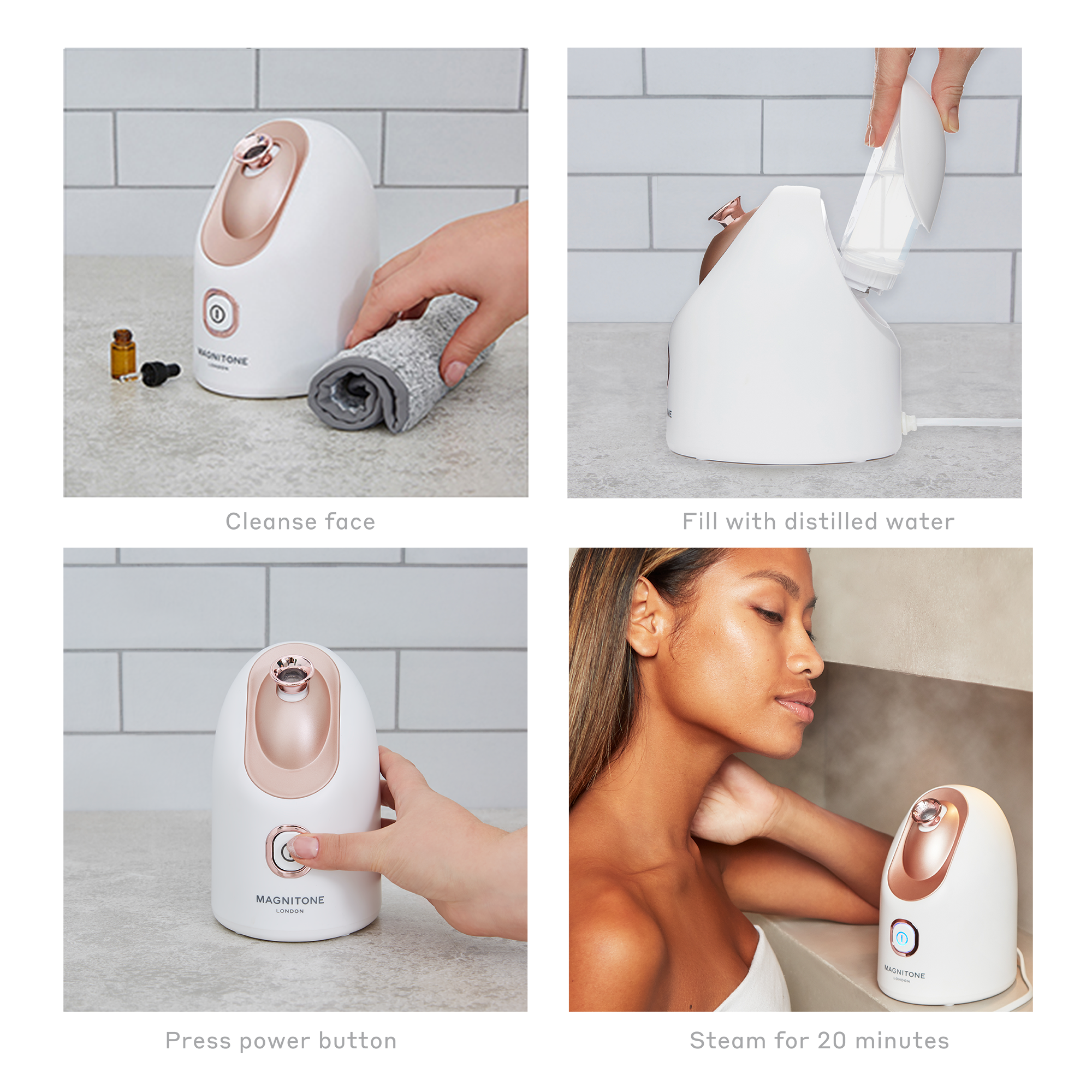 MAGNITONE Steam Ahead2 Vaporizador facial nano hidratante