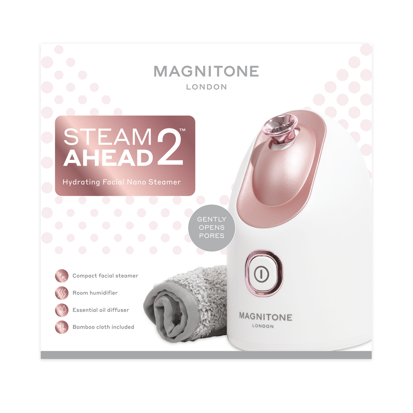 MAGNITONE Steam Ahead2 Vaporizador facial nano hidratante