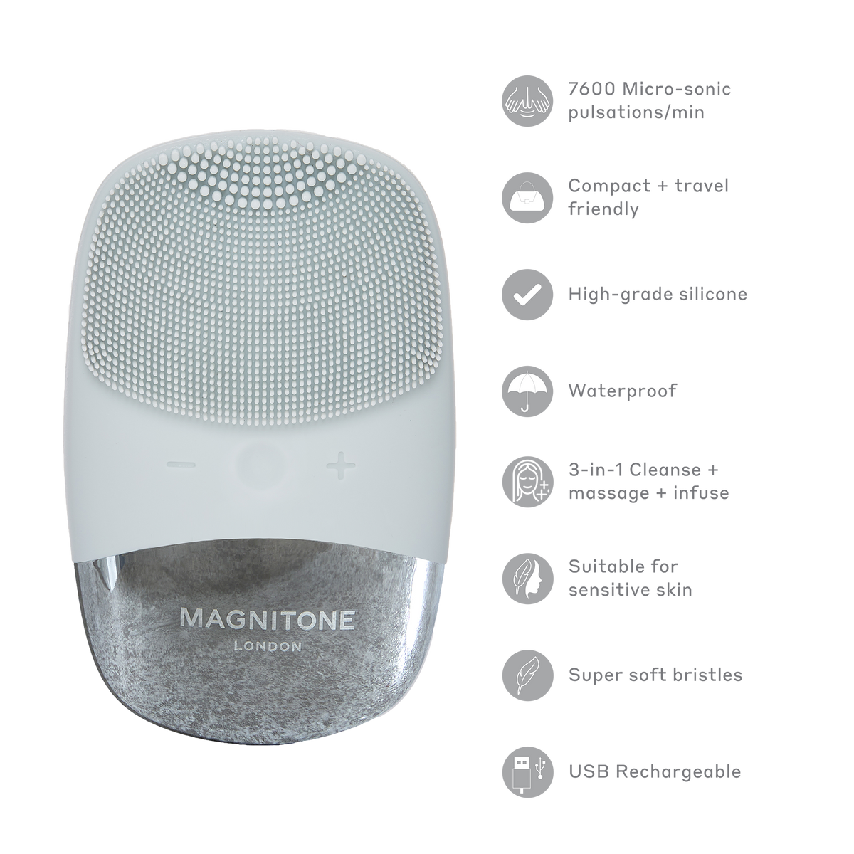 MAGNITONE BabyBare Micro-Sónico Cepillo Limpiador Compacto