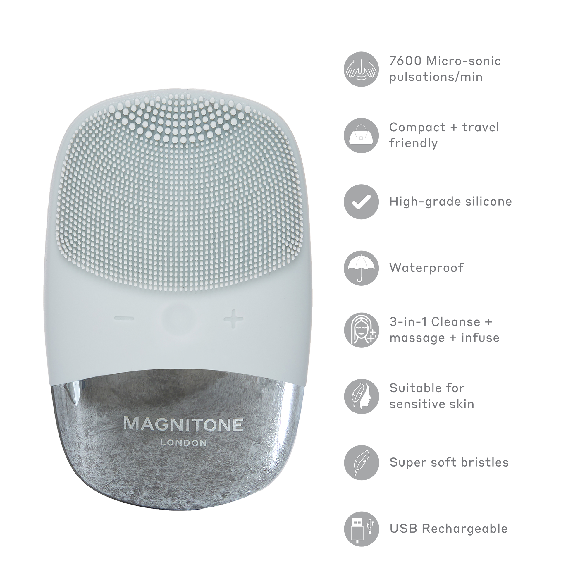 MAGNITONE BabyBare Micro-Sónico Cepillo Limpiador Compacto